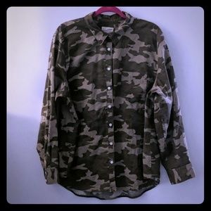 Camo button down